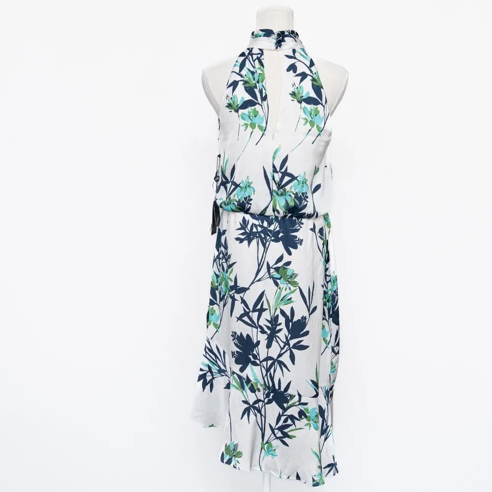 Adrianna Papell Floral Halter Midi Dress - Image 3