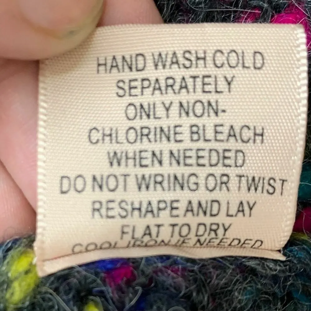 Philosophy Sweater Multicolored Speckle Grey Oversized Wool Alpaca Acrylic Small - Image 5