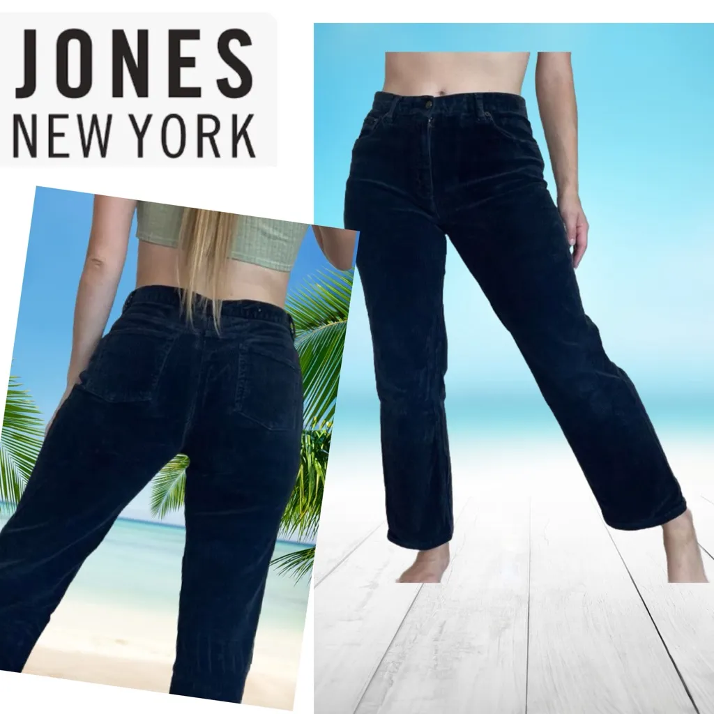 Jones New York Sport 2%Spandex
Navy Blue Corduroy Pants
Size 8 - Image 2