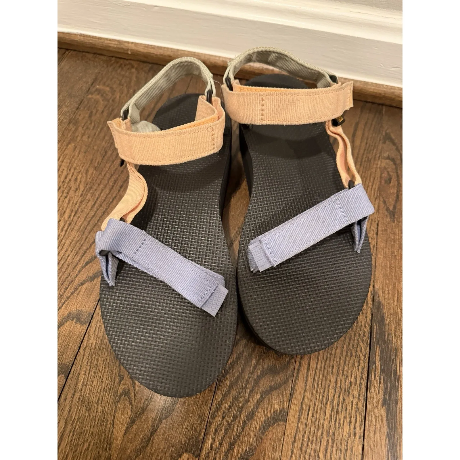 Teva Flatform Universal Platform Sandals Women's Size 9 Sage Peach Lt Blue $80 - Image 4