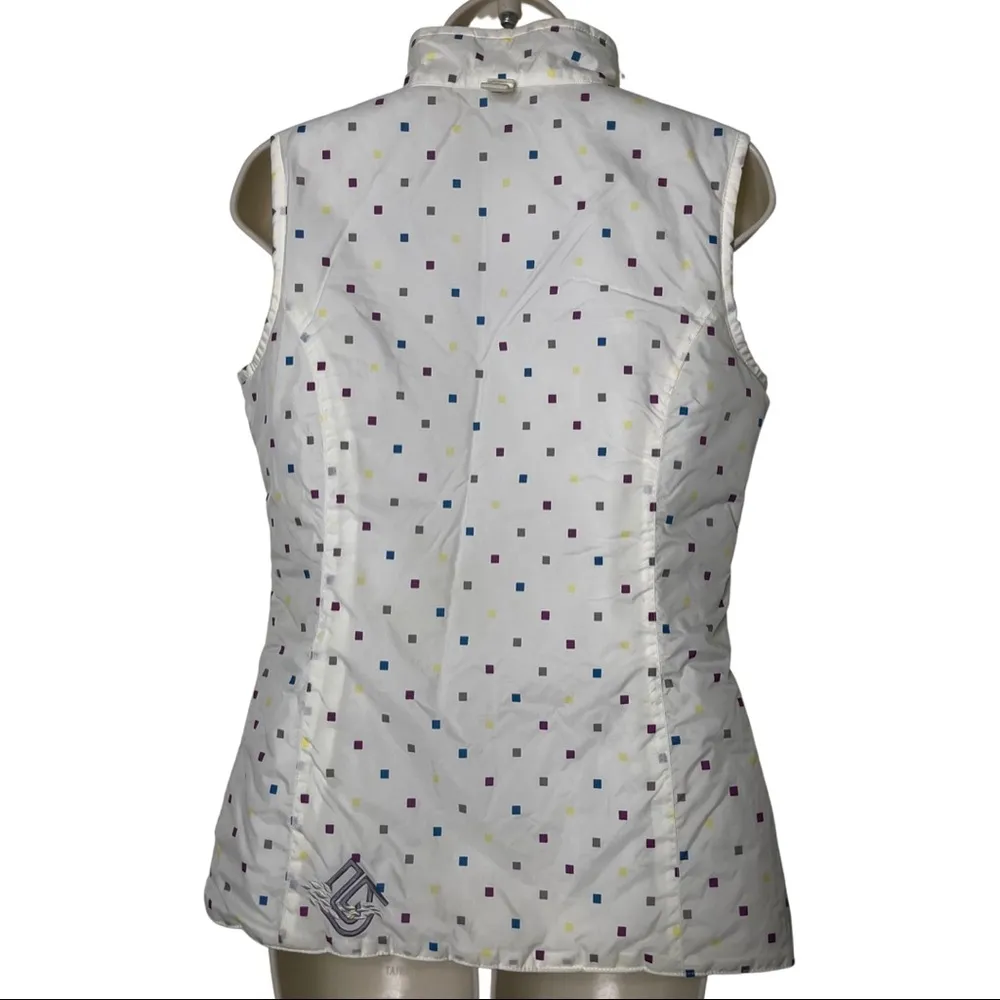 BURTON Womens off white confetti Polka Dot Command Jacket Vest S - Image 5