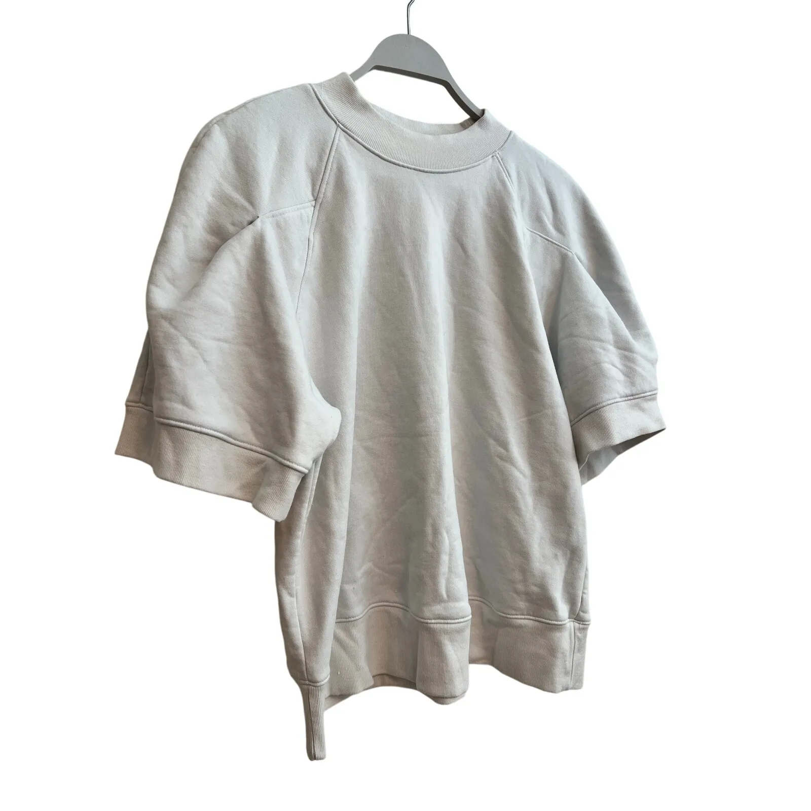 AGOLDE The Round Shoulder Half Sleeve Box Sweatshirt For Anthropologie Size: XL - Image 4