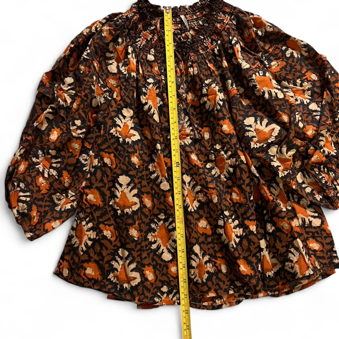 Free People Boho Off-Shoulder Floral Top XS Festival Summer Vacation - Image 6