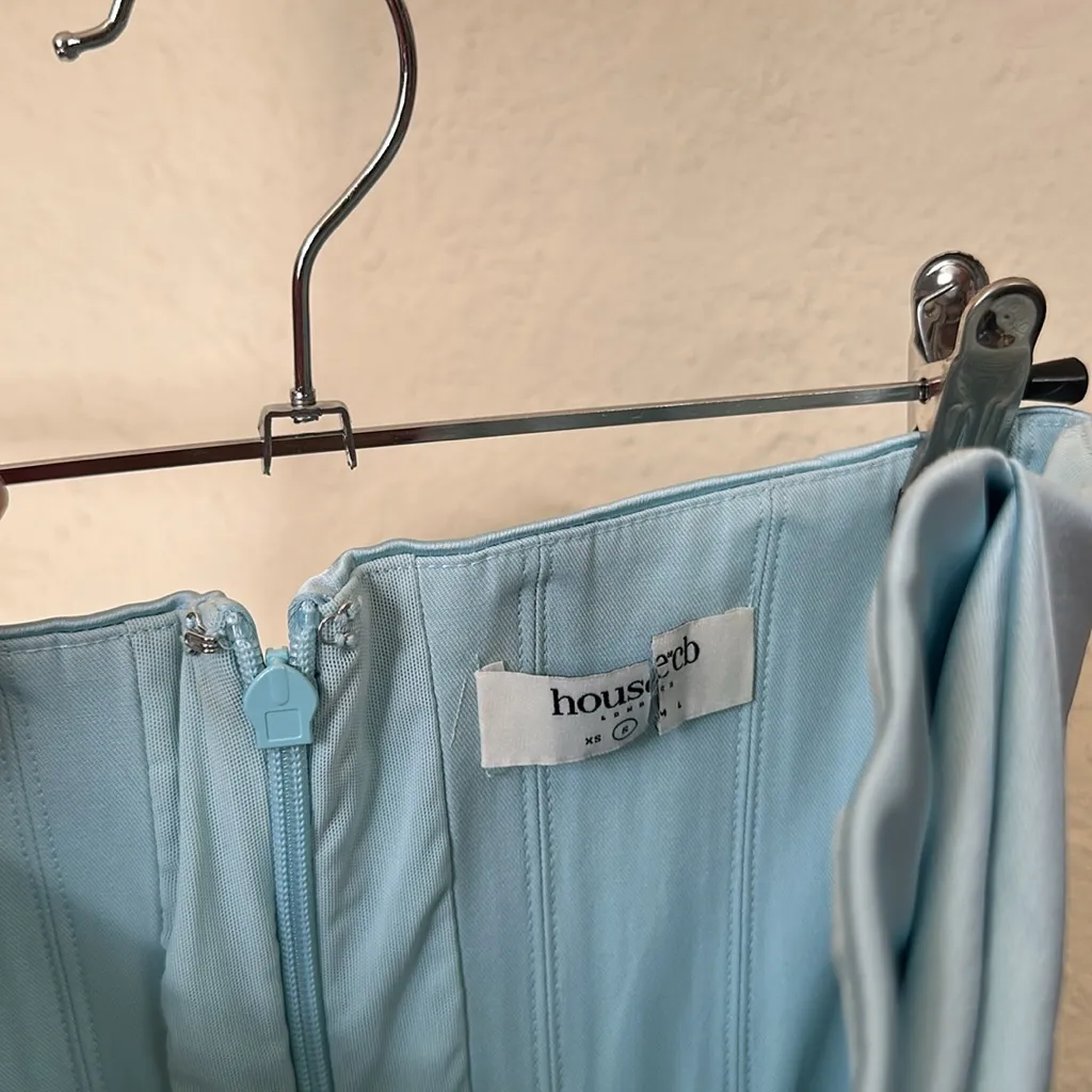 House of CB ‘Odelle’ Ocean‎ Blue Strapless Mini Dress NWOT size S - Image 5