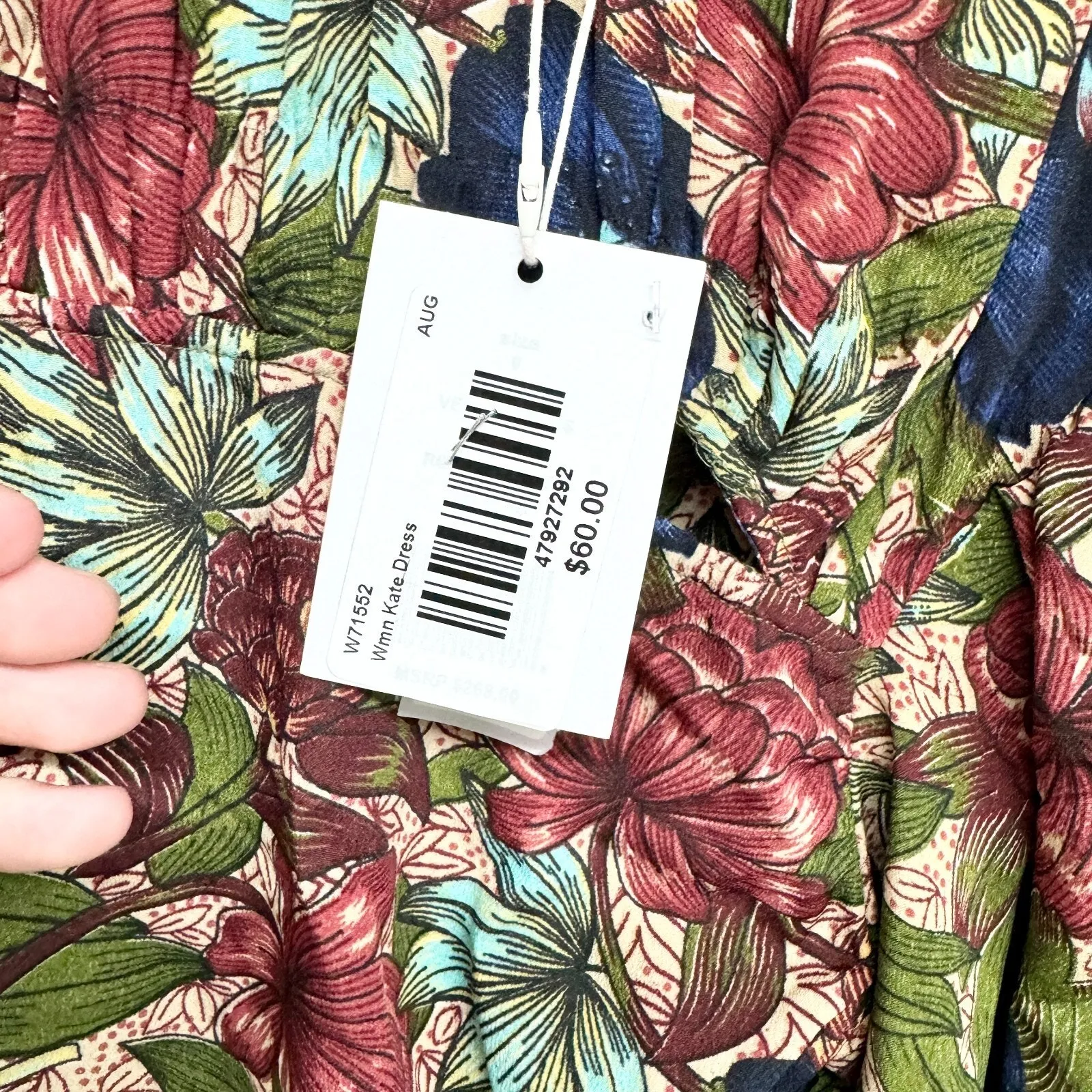 Walter Baker Size 0 Verlee Puff Long Sleeve Floral Ruched Dress NWT Royal Garden - Image 4