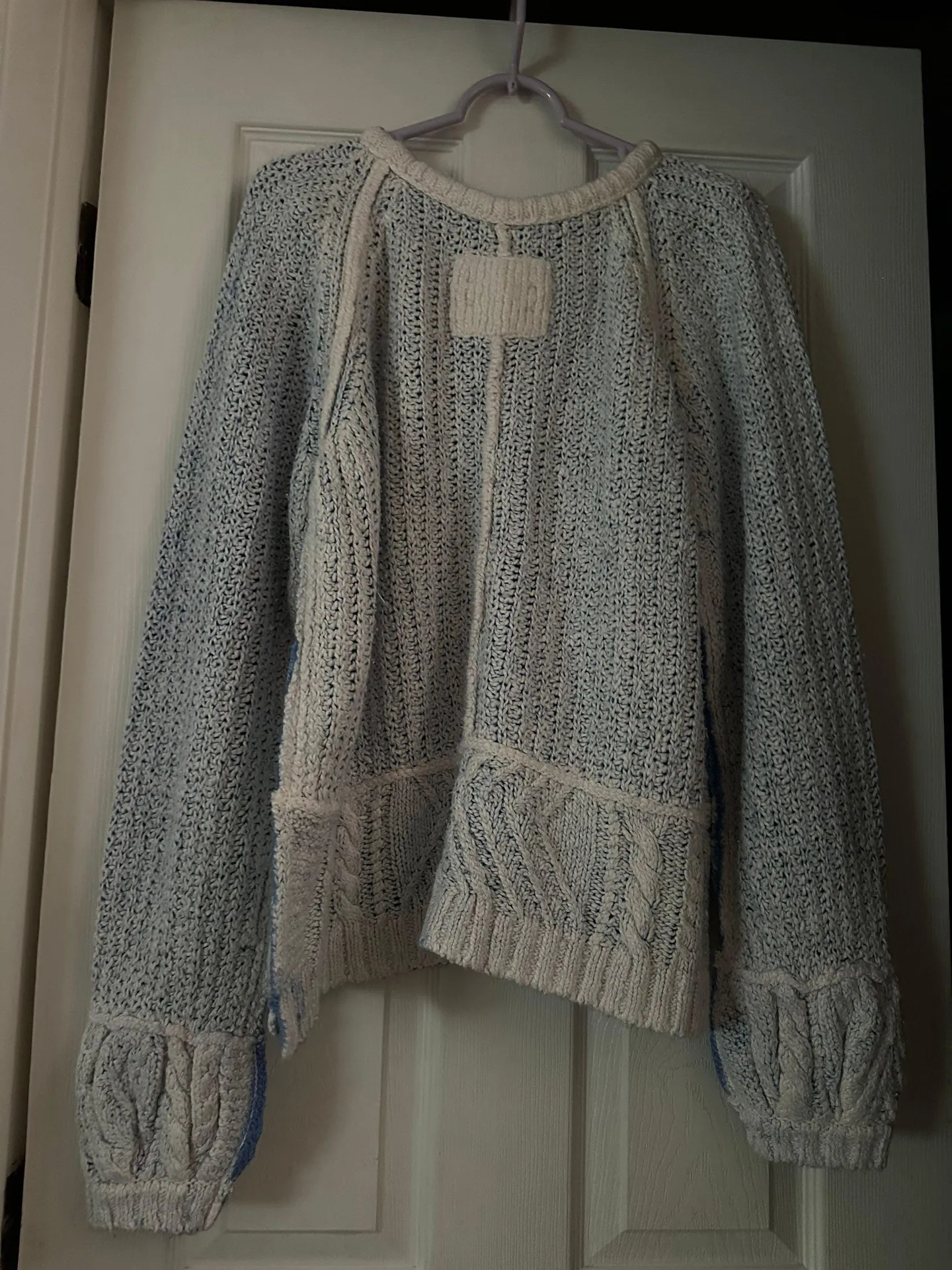 Free People We The Free Sunfade Crewneck Cold River White Blue Soft Small NWT - Image 5