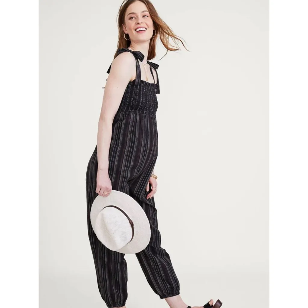 NWT Hatch The Jojo cotton Jumpsuit BLACK STRIPE SZ1 bust up to 38 Size 6 - Image 8