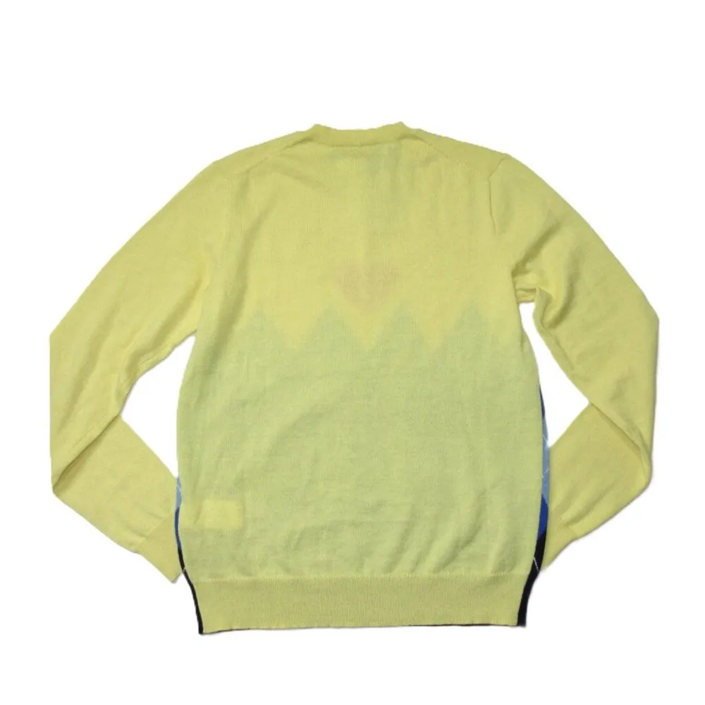 NWT Polo Ralph Lauren Golf Pullover in Yellow Argyle Cashmere - Image 7