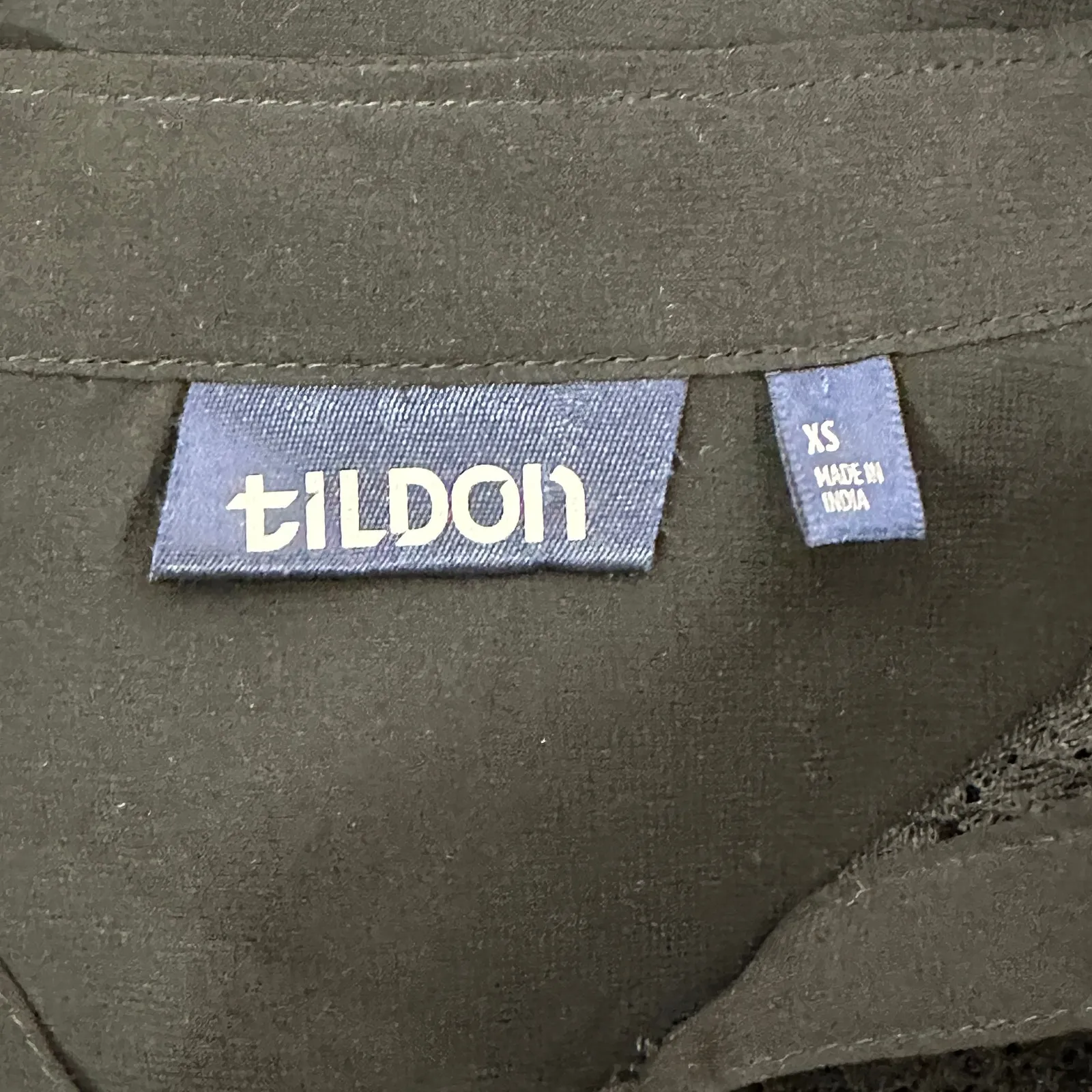 Tildon Black Lace Button Down Top Womens XS Sheer Long Sleeve Romantic Goth - Image 6