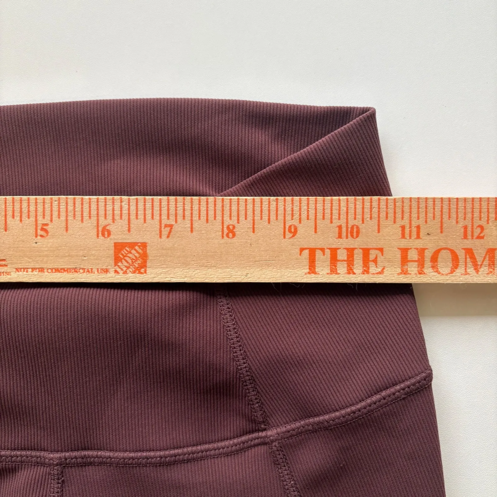 WILO The Label Ribbed High Waisted Ruched Hem‎ Leggings Women Size S Burgundy Purple - Image 8