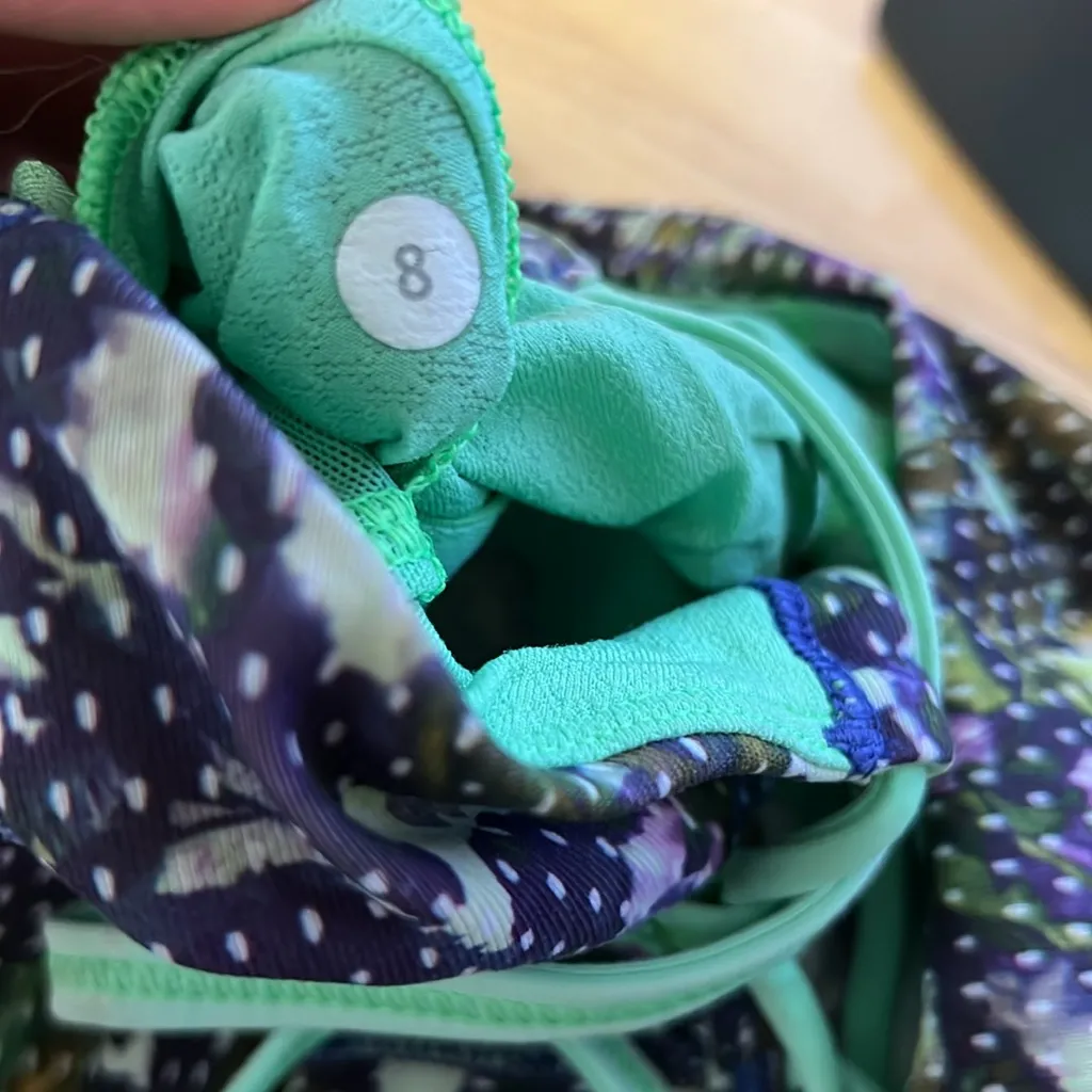 Lululemon Athletica Printed Tank Built in Sports Bra Work Out Tank, 8 - Image 8