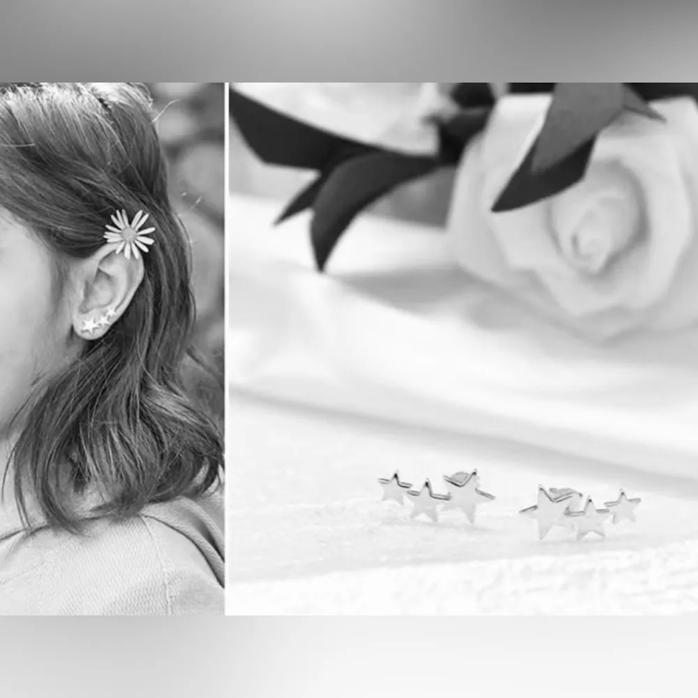 Sterling Silver NIB - Sterling 925 Silver Star Stud Earrings. - Image 2