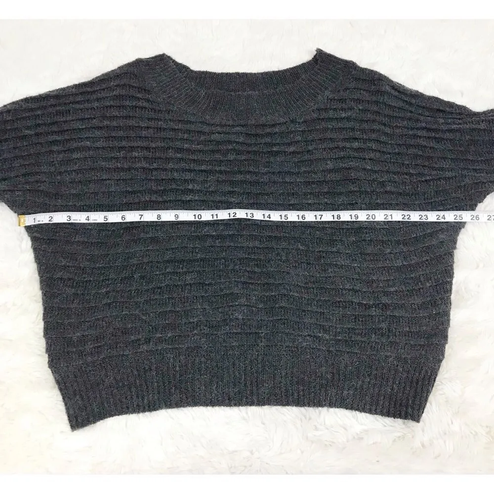 COZY CO Gray Off The Shoulder Sweater Ribbed Chunky Knit Fall Size Small New‎ - Image 8