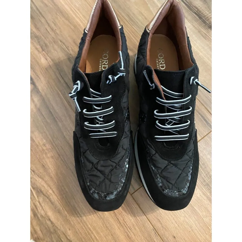 Cordani Lizzie Sneaker Women's 10 Black Lace Up Low Top Sneaker S22 - Image 2