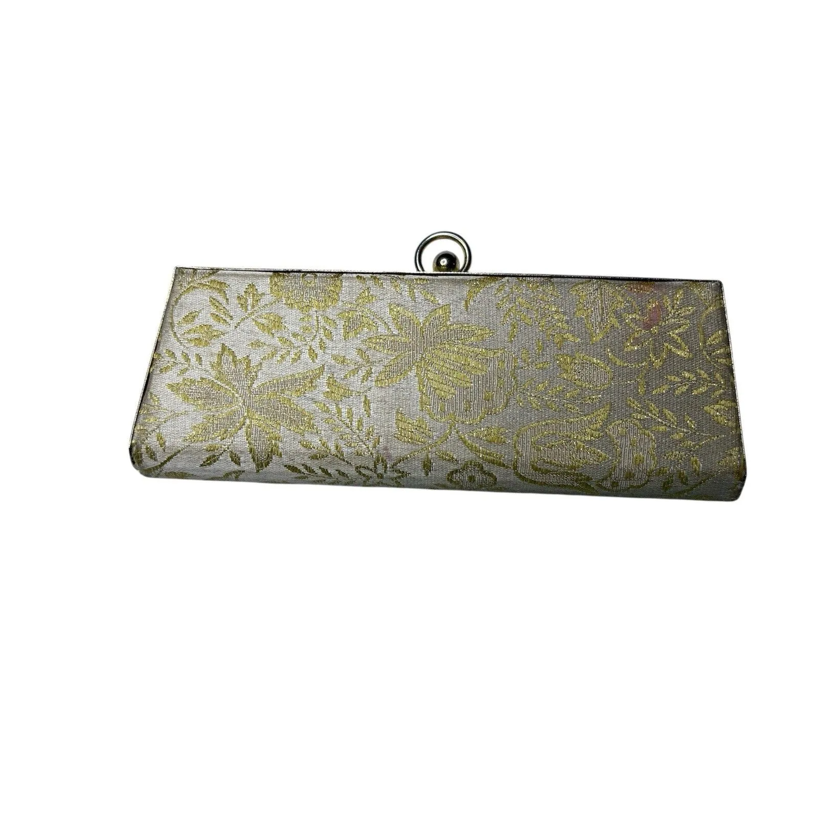 Vintage Original 50s Women's White Gold Purse Evening Wallet Clutch Cocktail - Image 5