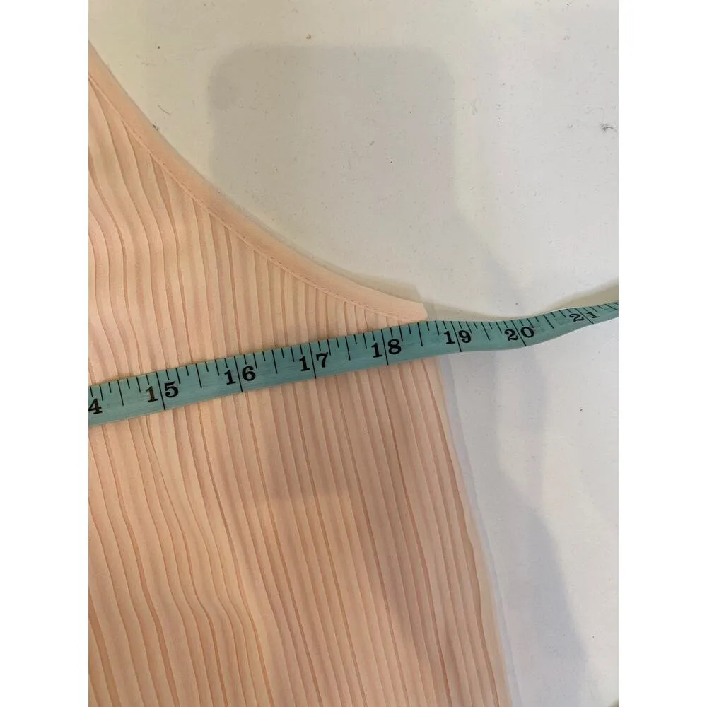 Chico’s Peach Pink Lace Convertible Ribbed Clam Shell Tank EUC Sz Lg Women’s - Image 10