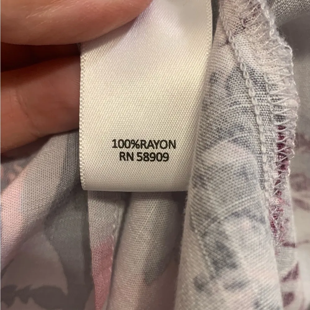 Allison Daley Pink and Gray Notched Collar Blouse - Image 3