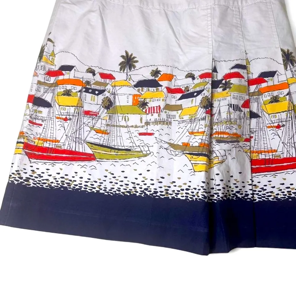 Eddie Bauer Sail boat pleated 100% cotton nautical boating sail size 14 - Image 2