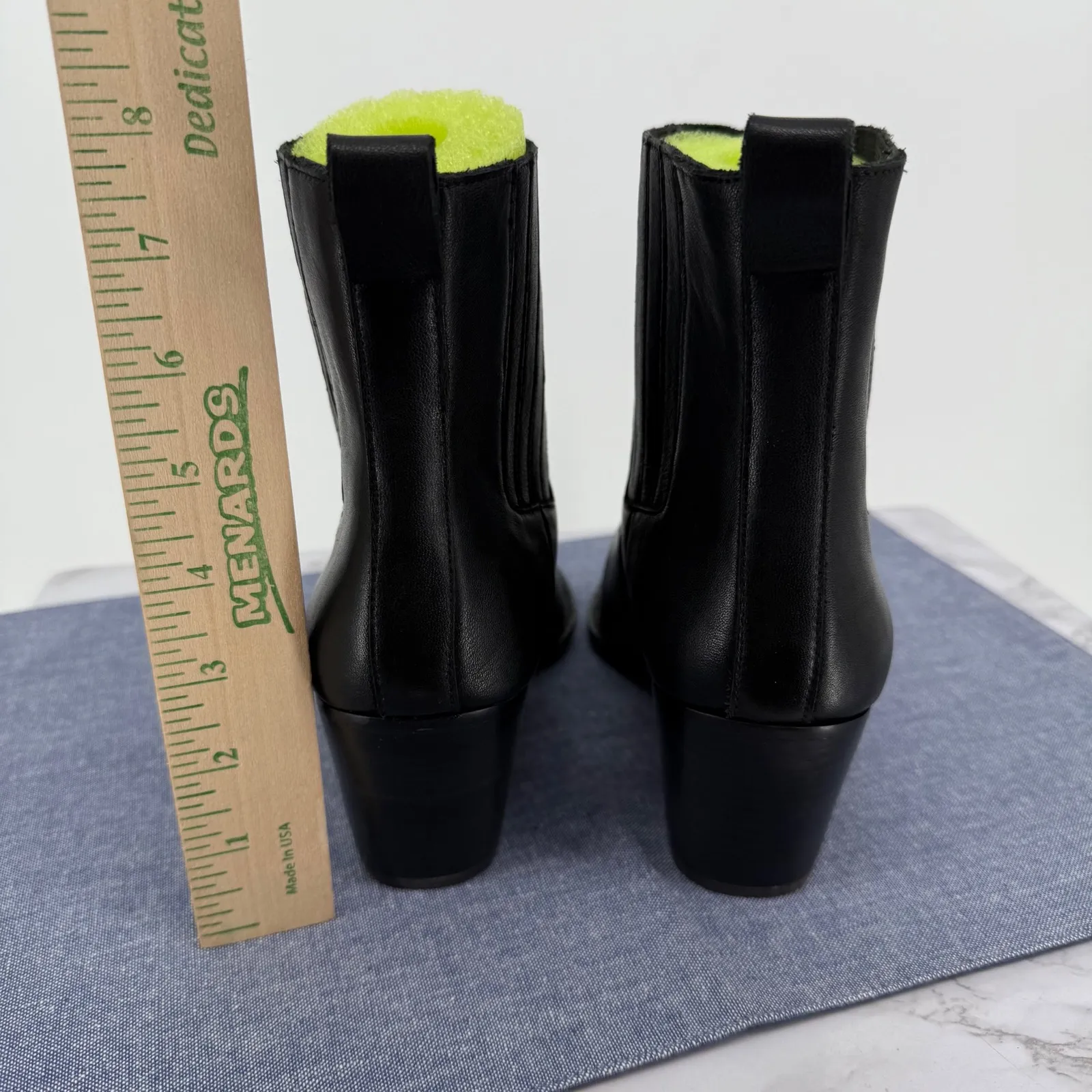 J.Crew Black Leather Chelsea Western Pointed Toe Ankle Boots 9 Classic AC329 - Image 6