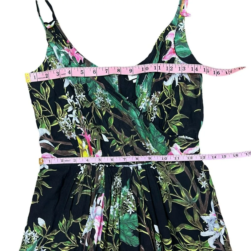 Isabel Marant Etoile Welby Sundress Surplus Neck Tropical Floral Black Cotton 6 Multiple - Image 8