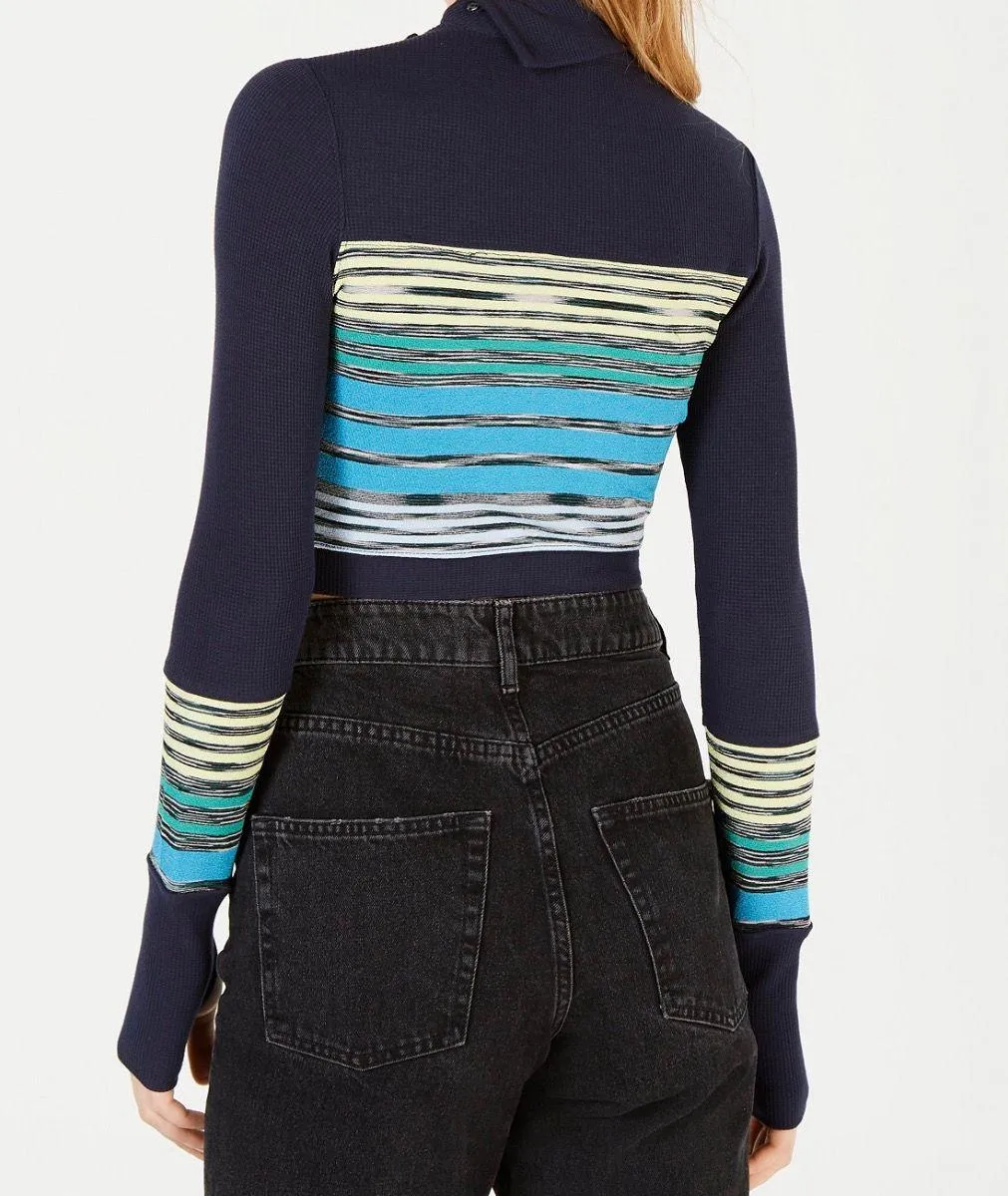 Movement Mountain Mama Striped Layering Top - Nautical Navy Blue - Image 3