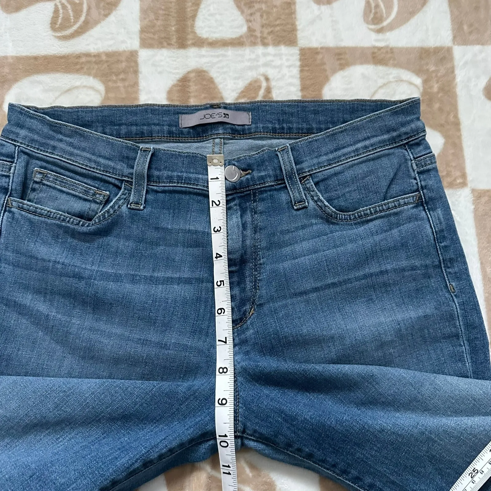 Joe's Jeans Crop Straight Leg Frayed Hem Denim Blue Women's‎ Size 30 - Image 8