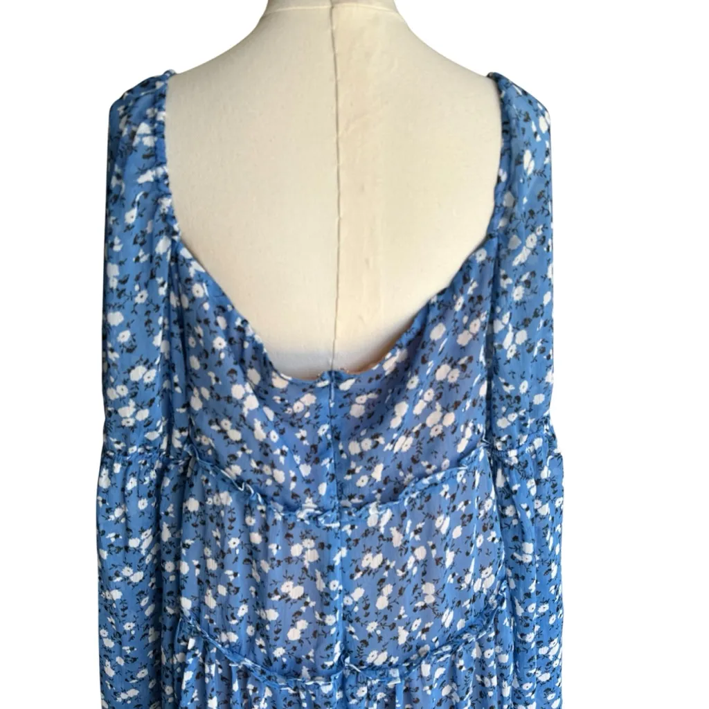MAJORELLE x Revolve - NWT Ailish Mini Dress in Blue Ditsy Sz XL - Image 7