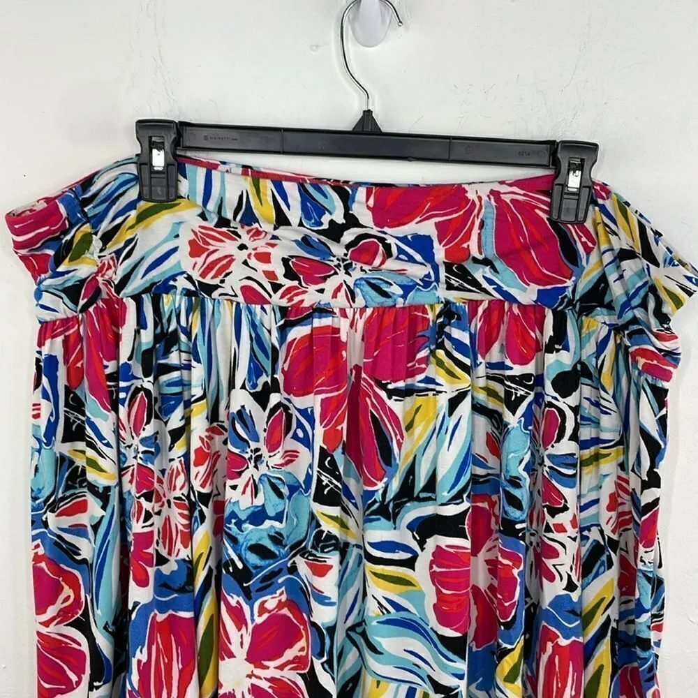 Lane Bryant Floral Print Pull On Mini Skirt size 22/24 plus size - Image 2