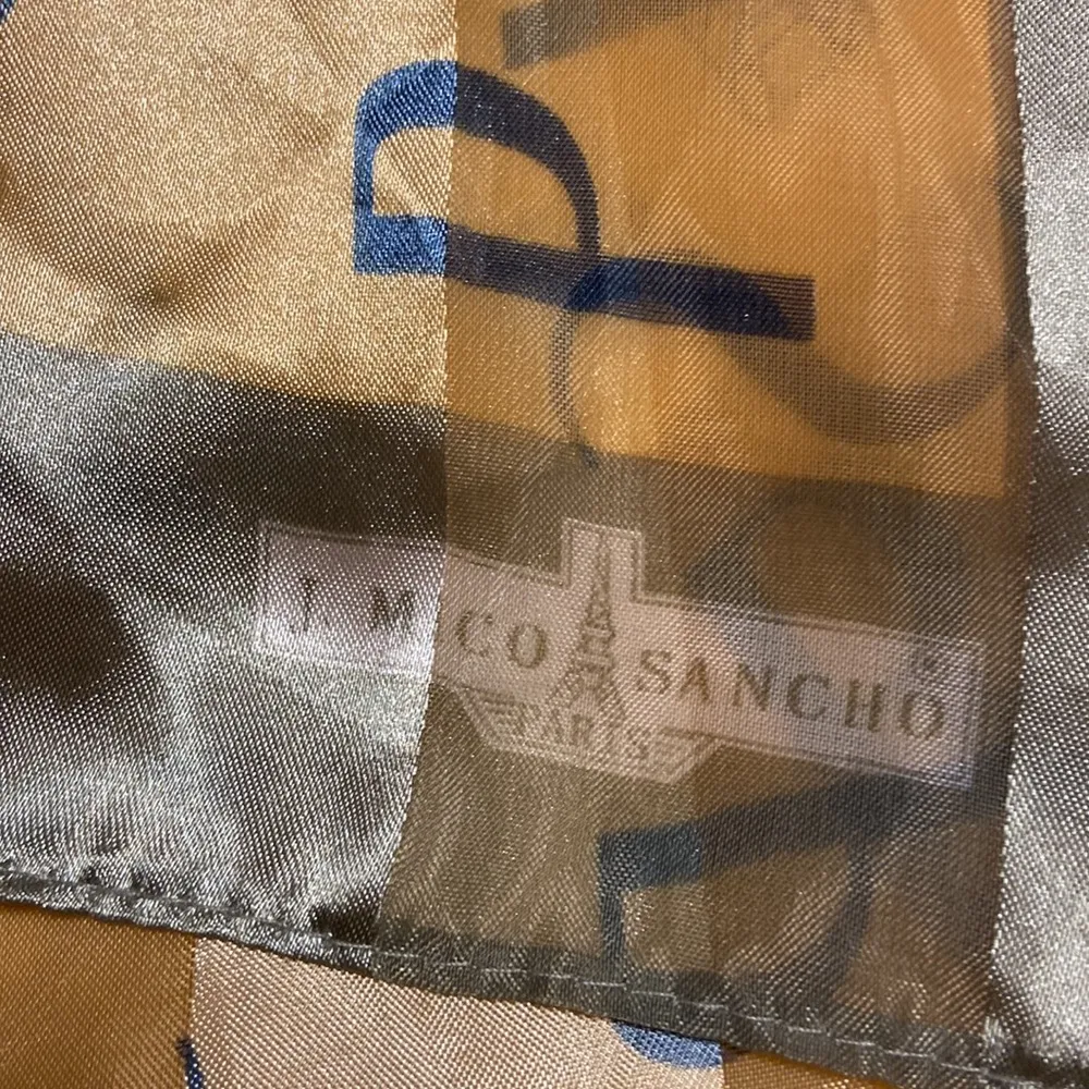 J.Mico Sanco Scarf 36”by 36” with Paris writing color please see photos - Image 4