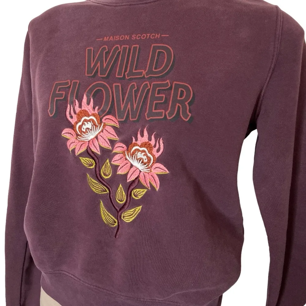 SCOTCH & SODA Maison Scotch Sweatshirt Floral Embroidery Womens Size Small - Image 4