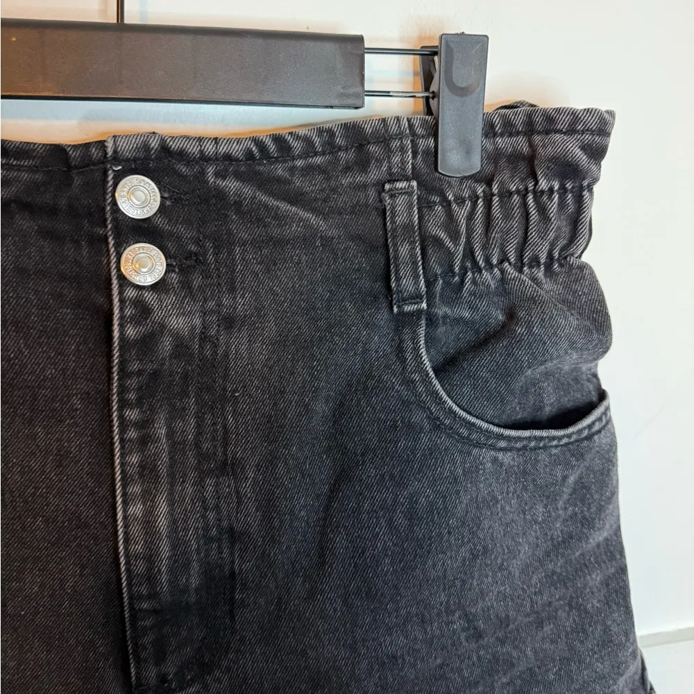 MNG Black Denim Paperbag Shorts - Image 5