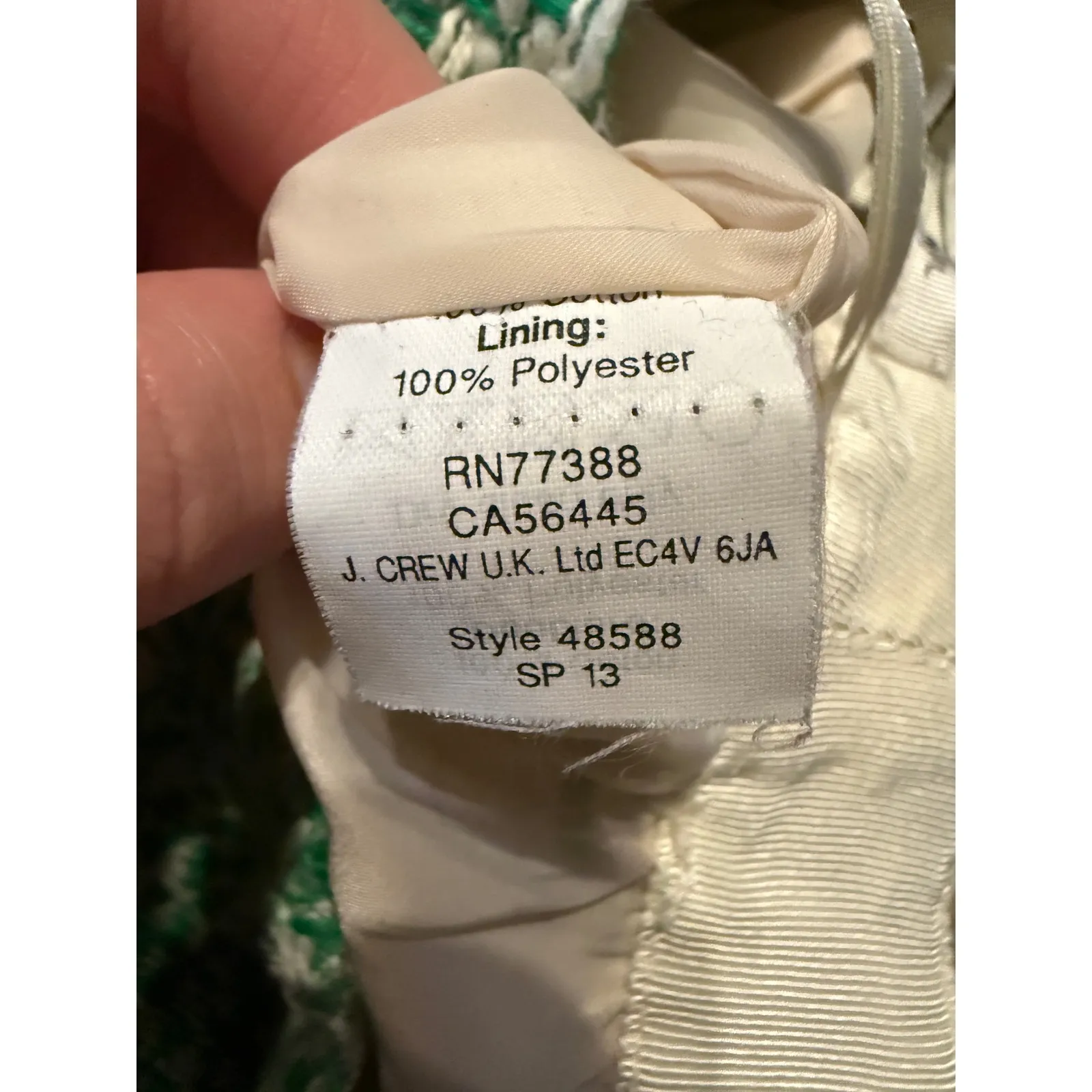 J.Crew‎ No. 2 Pencil Skirt Women's 00 Green Textured Lined Work Office Classic - Image 4