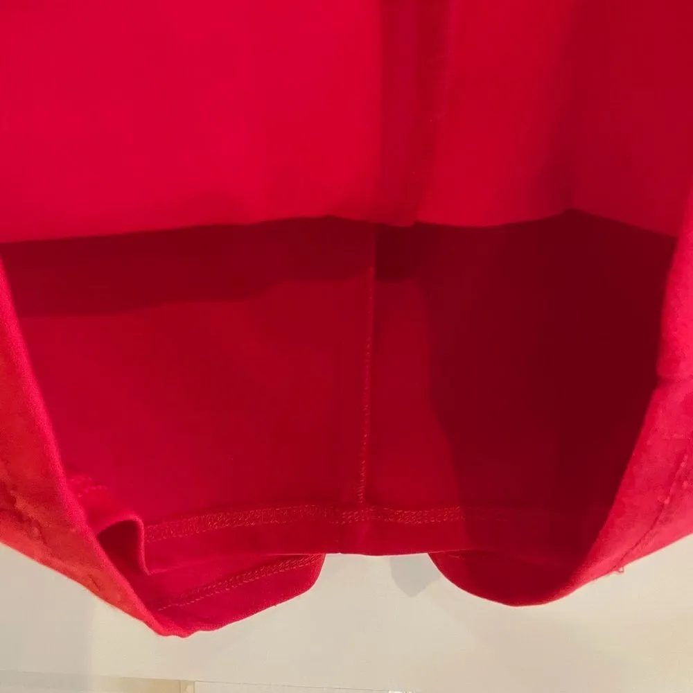 Bebe Halter Neck Sleeveless Bodycon A-Line Midi Cocktail‎ Dress Red Size 8 - Image 7