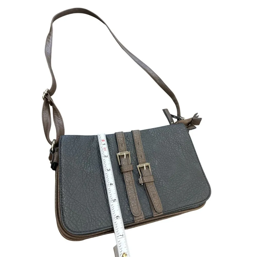 Rosetti Womens Brown Leather Crossbody Bag purse With Adjustable Strap SKU 6882 - Image 4