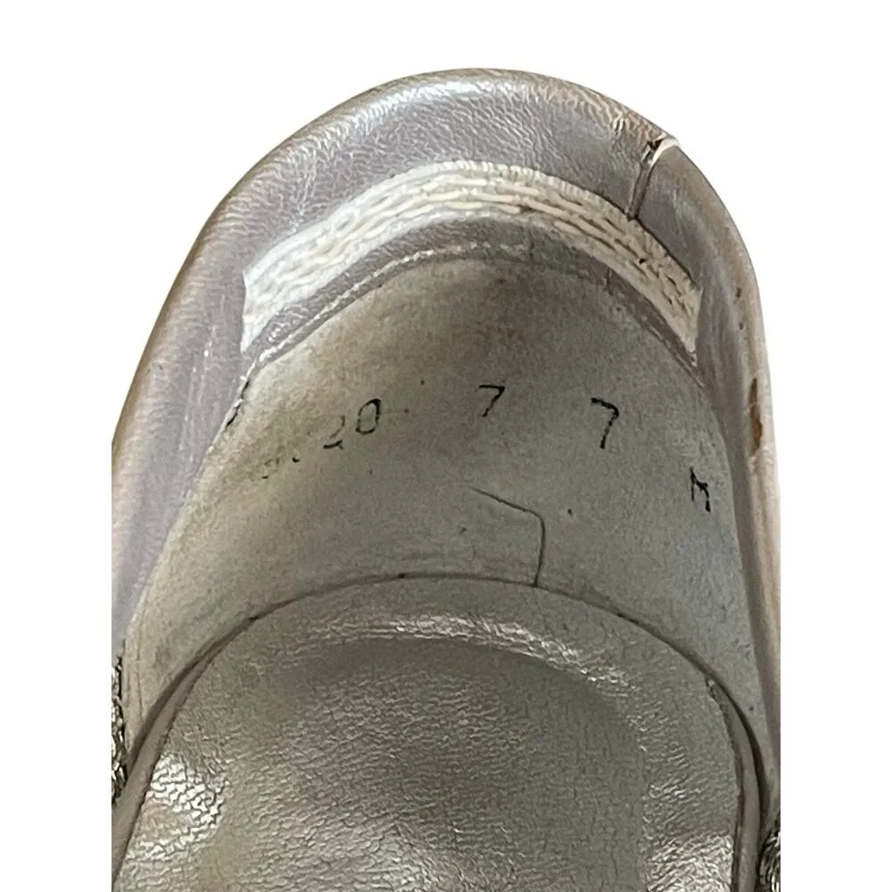 Timothy Hitsman Anchor Accented Silver Mesh Flats size 7 - Image 7