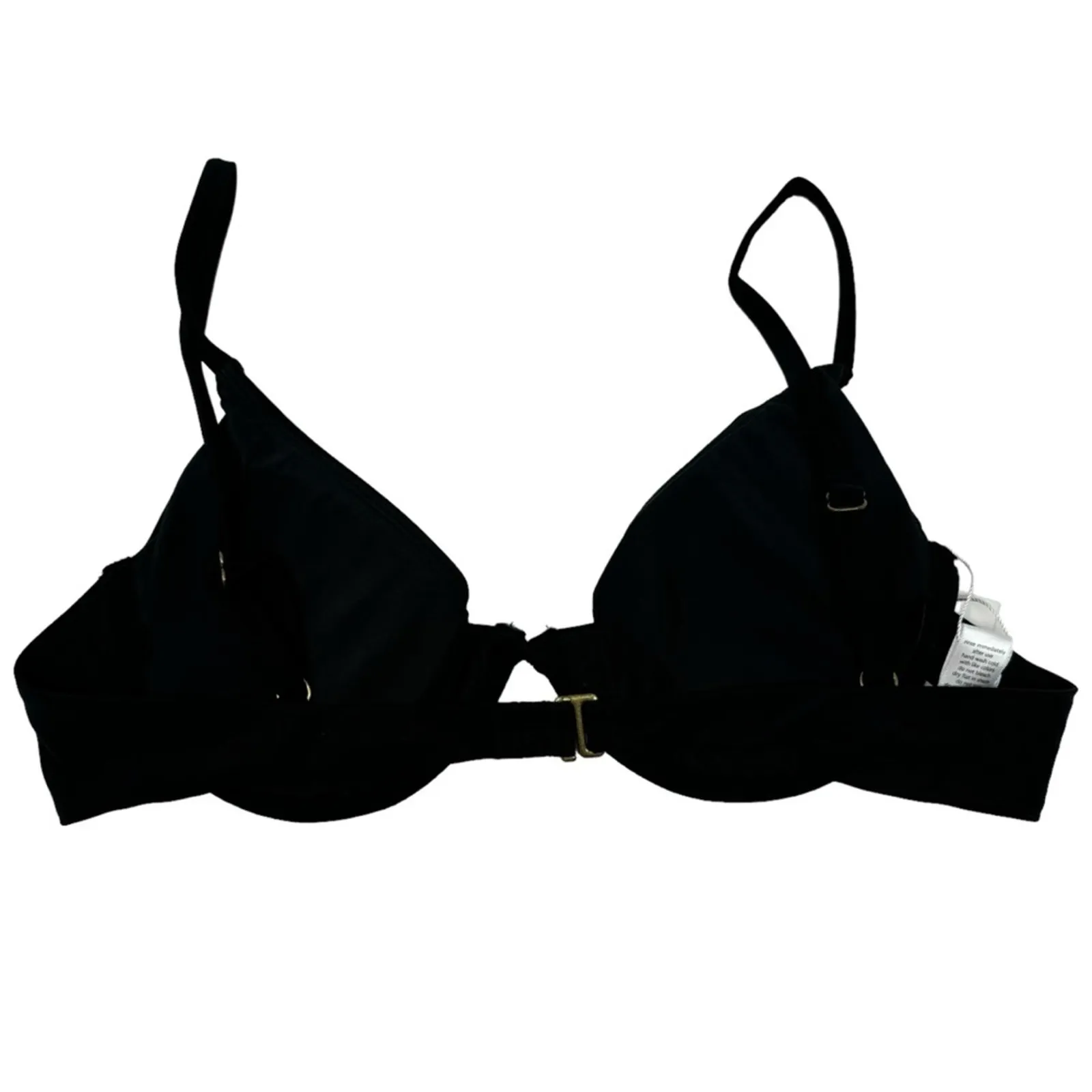 Andie Swim The Sicily Underwire Bikini Top Black Lightly Padded Size L NEW - Image 4