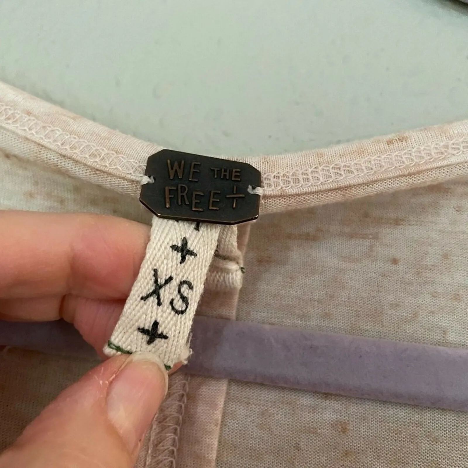 We The Free Womens Beige Regular Casual Scoop Neck Swing T-Shirt Top Size XS - Image 4