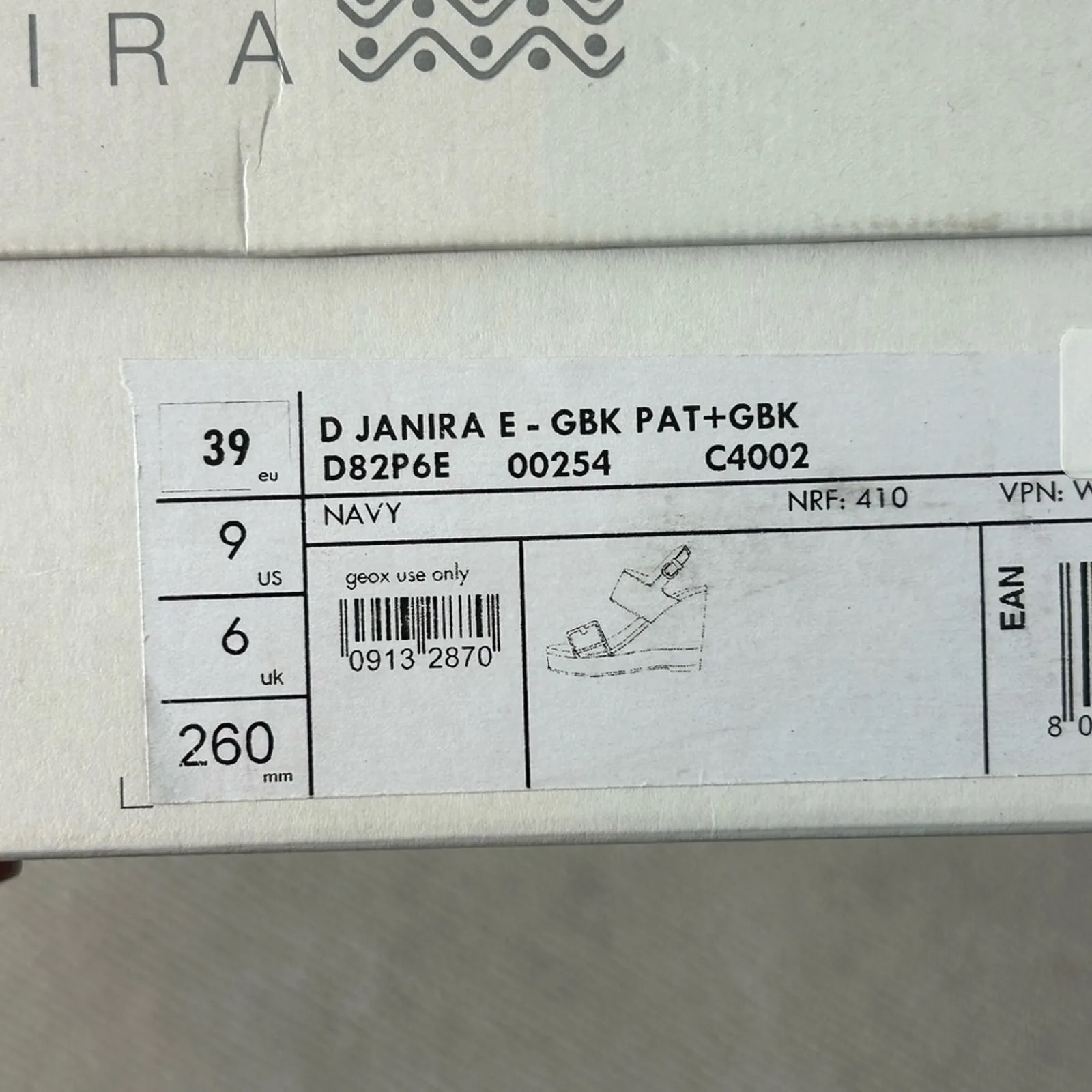 Geox Respira Janira Wedge Sandals Black Patent NIB Women’s Size 9 - Image 8