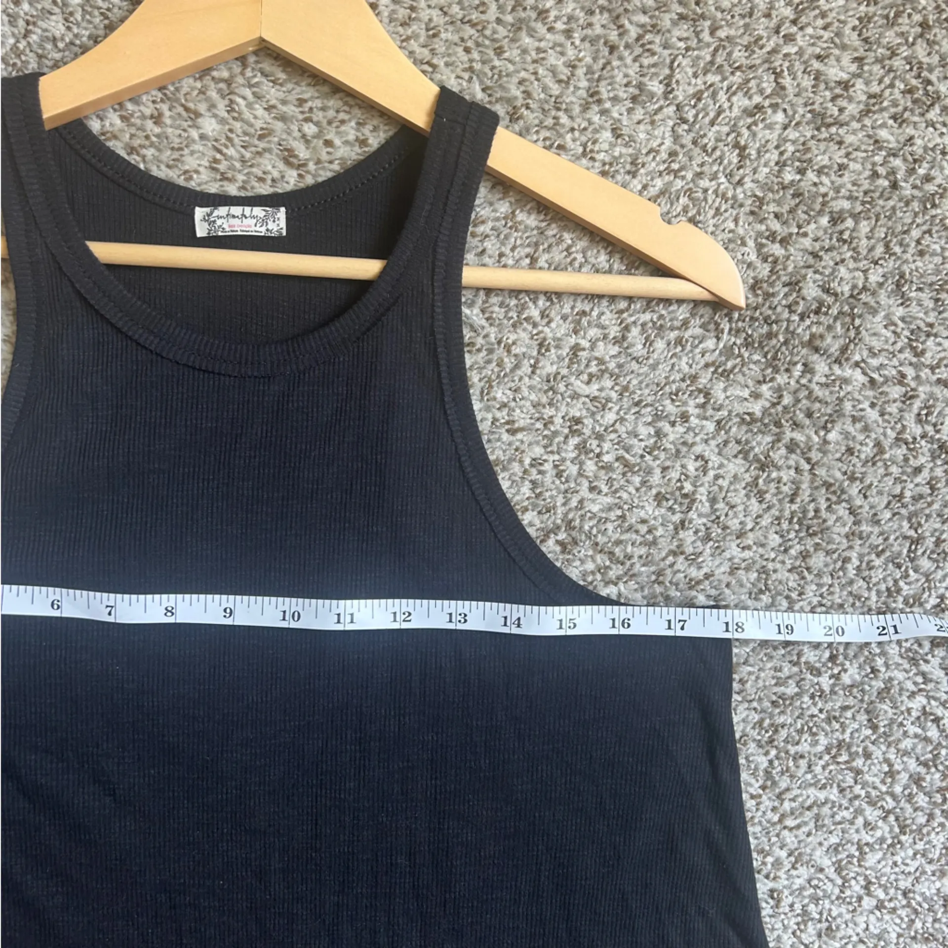 Intimately Free People Black Sleeveless Tank Top Oversized Ribbed Comfy Neutral - Image 6