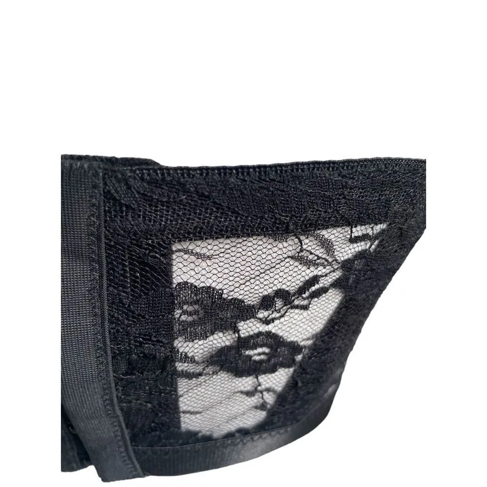 Women’s Y2K Black/ Gold Studded Bralette/Corset/ Bustier /Size 36C Festival Black - Image 3