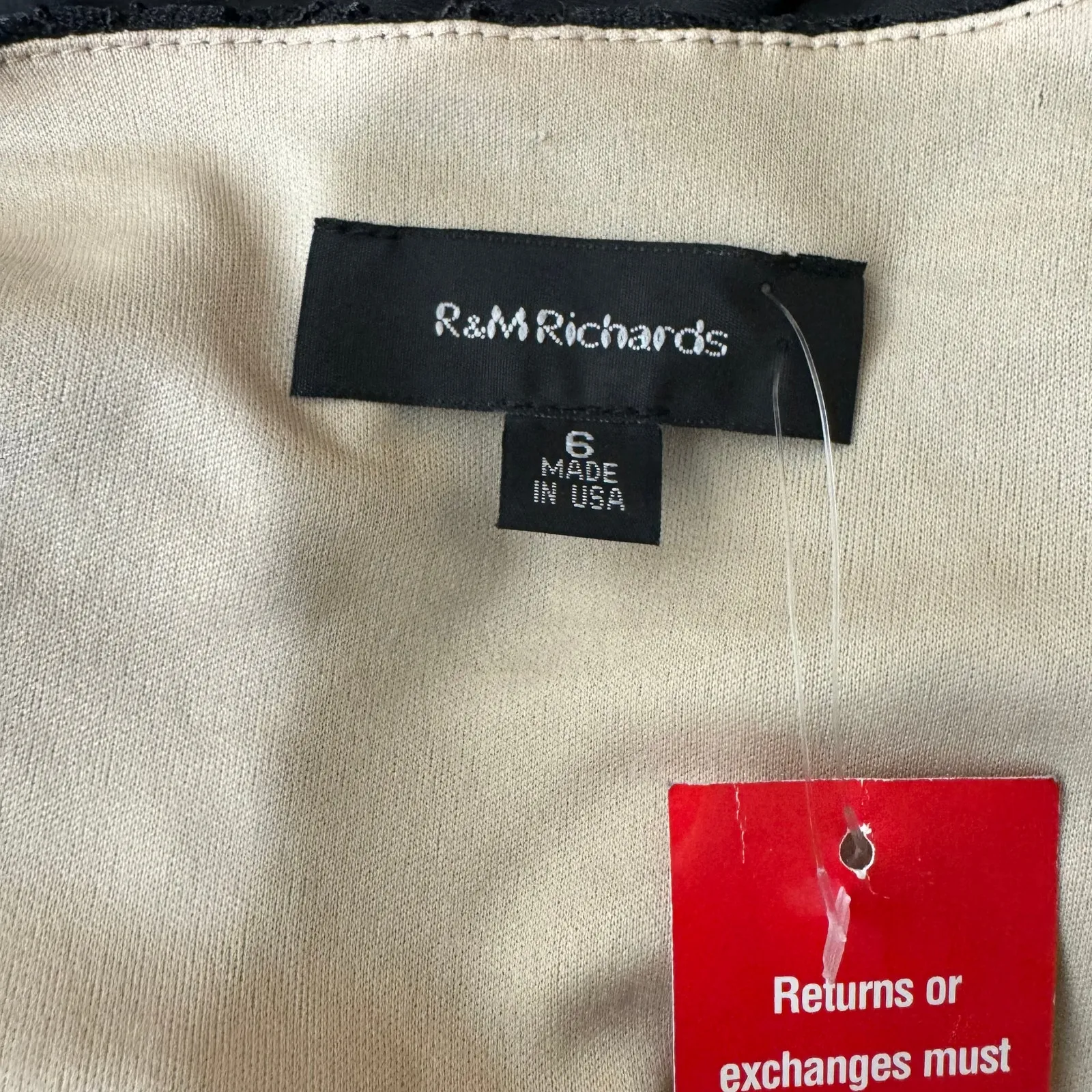 R&M‎ Richards Cap Sleeve Lace Overlay Sheath Cocktail Maxi Gown Size 6 NWT - Image 8