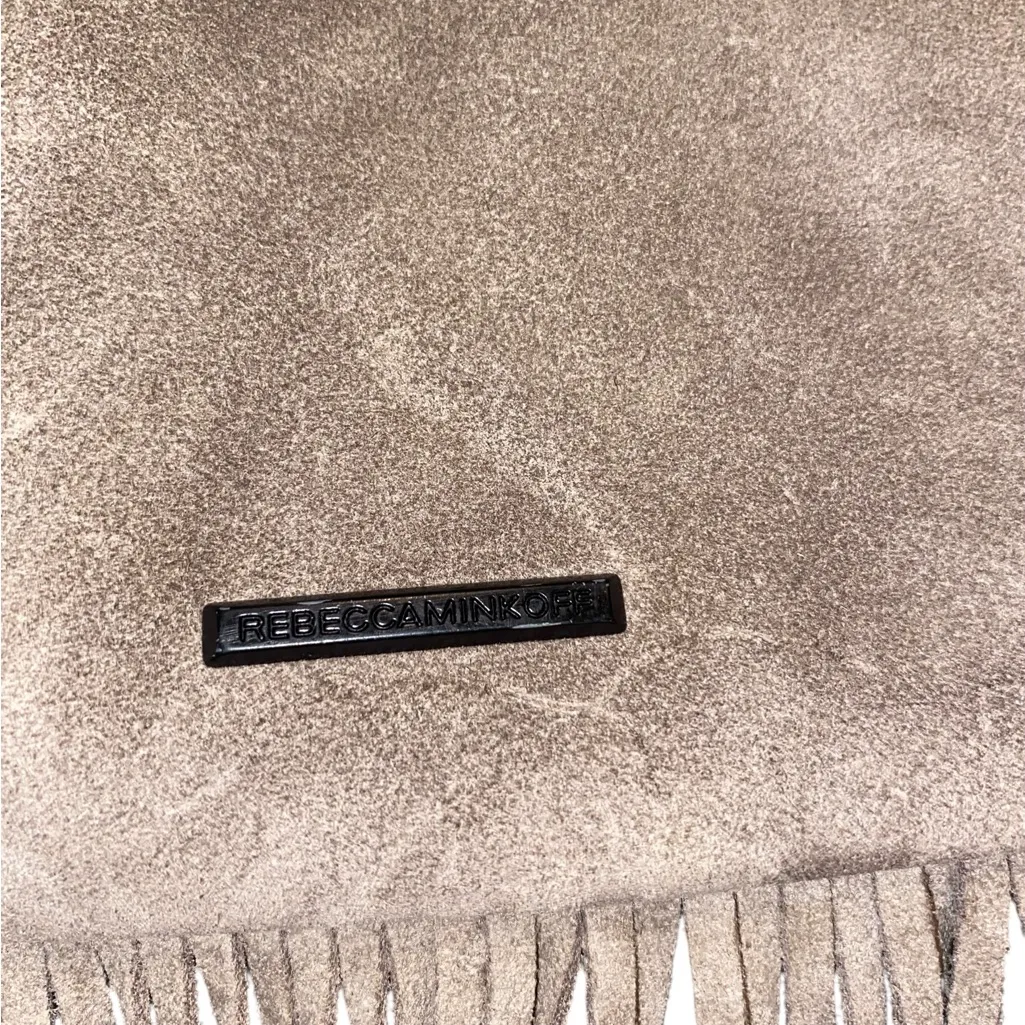 Rebecca Minkoff Crossbody Tan Suede Beaded Boho Western Fringe Crossbody Bag - Image 8