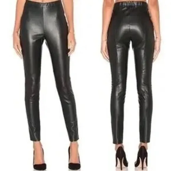 Cupcakes and Cashmere Liliana Legging Large Black Vegan Faux Leather - Image 2