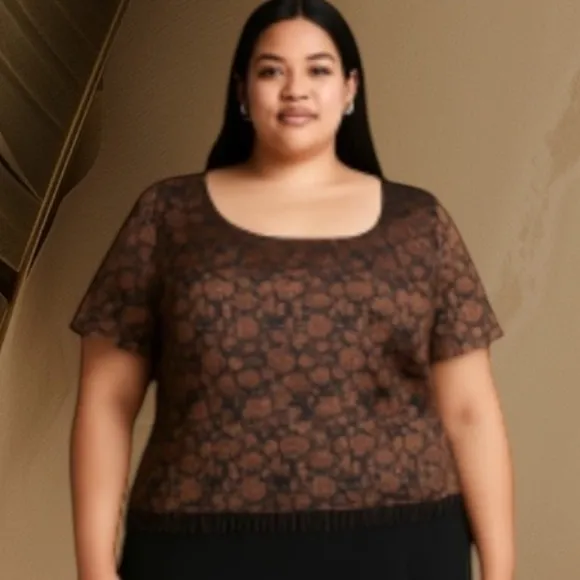 Karen Millen vintage 1990s floral crop top with beaded fringe Size 14 - Image 2