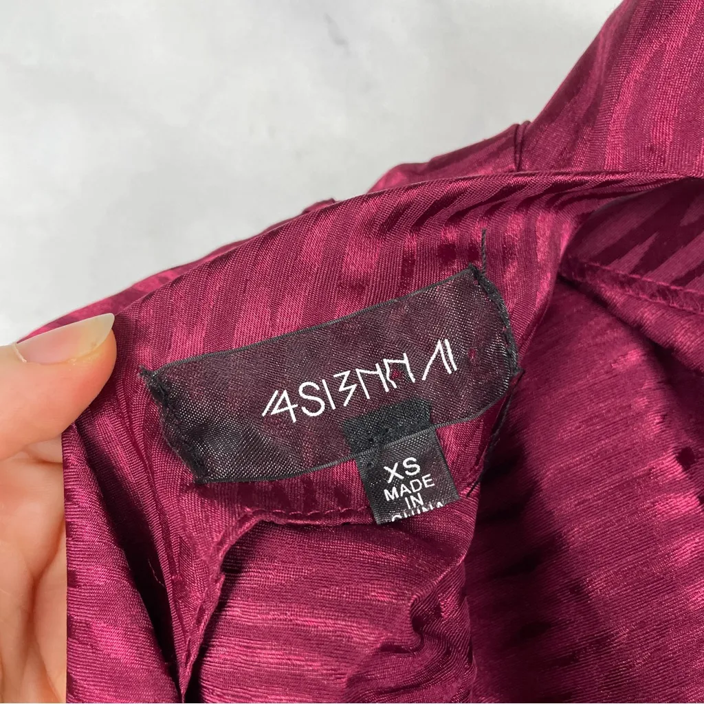 4SI3NNA Jolene Mock Neck Blouson Long Balloon Sleeve Ruched Mini Dress Party XS Pink - Image 13