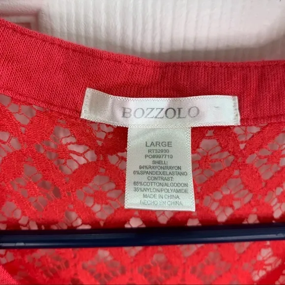 5/$15 - Bozzolo bright red‎ tank top medium - Image 2