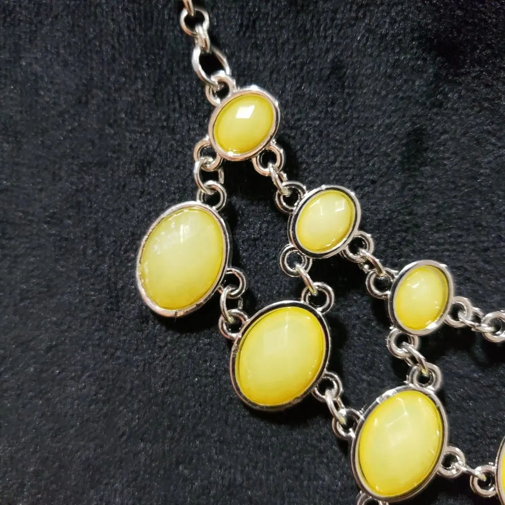 Womens Fashion Yellow Mermaid Marmalade Stone Neeckless Jewelry with Lobster - Image 5