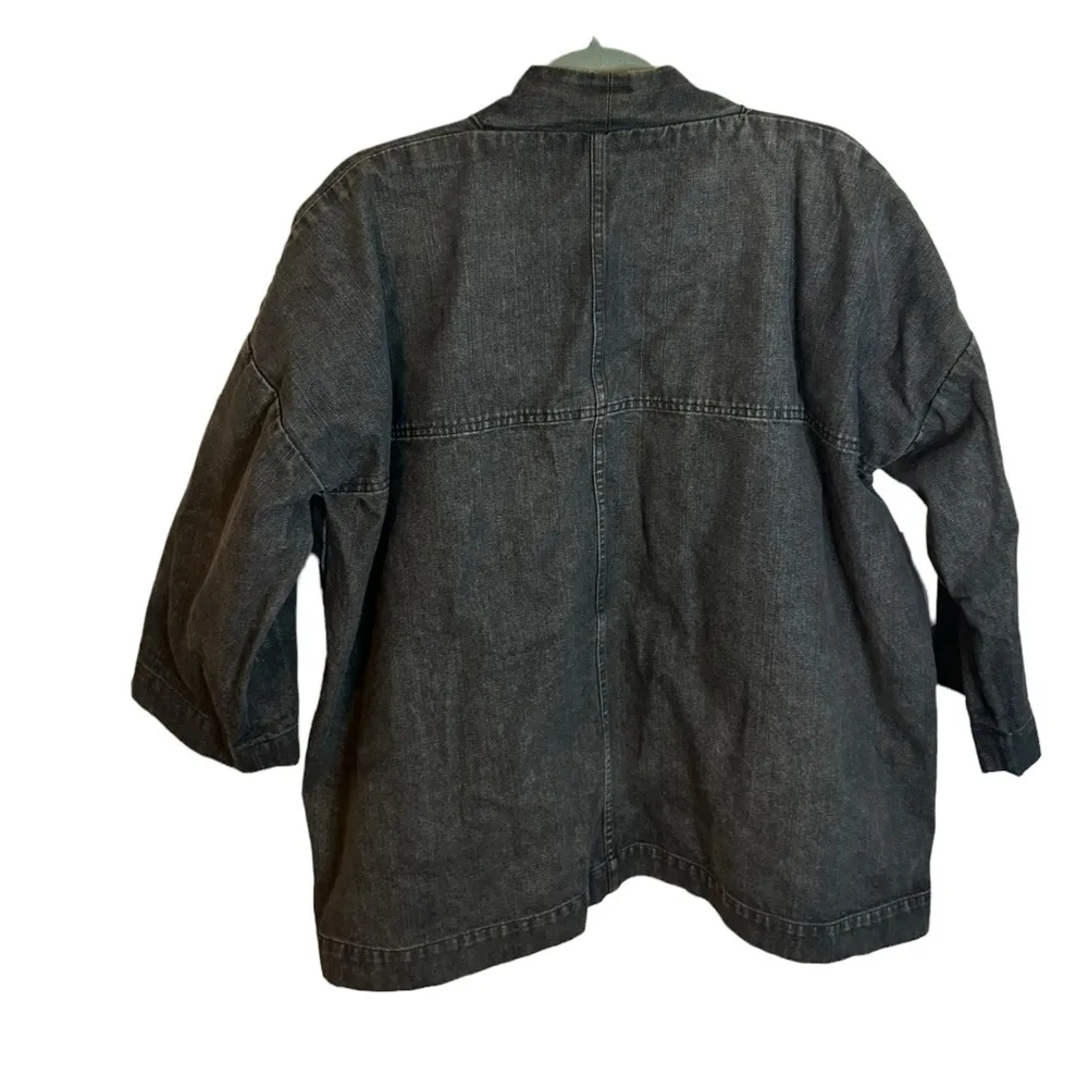 Micaela Greg Black Denim Overcoat Size undefined - Image 2