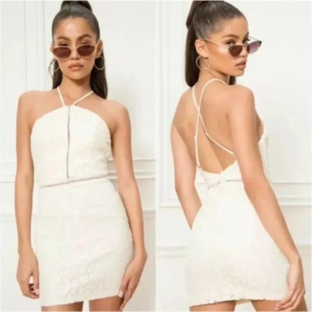 SUPERDOWN Ivory Lace Shea Mini Dress XS Revolve - Image 2