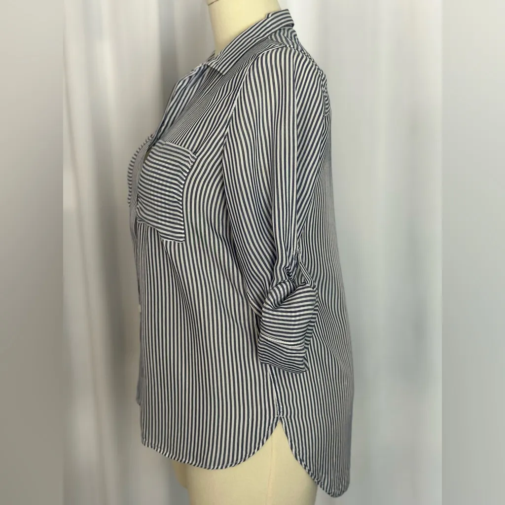 Thread & Supply Blue and White Striped Button - Image 5